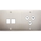 MODELEC - Façade Confidence Laiton Nickel Satine Double Horizontale M2 C3 à Vis