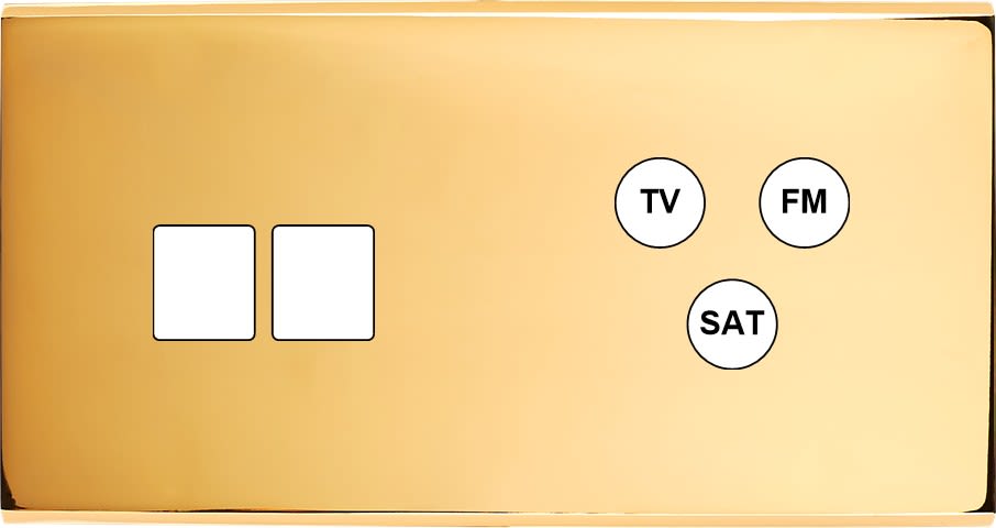 MODELEC - Façade Confidence Laiton Or Miroir Double Horizontale M2 C3