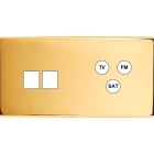 MODELEC - Façade Confidence Laiton Or Miroir Double Horizontale M2 C3