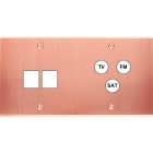 MODELEC - Façade Confidence Laiton Cuivre Satine Double Horizontale M2 C3 à Vis