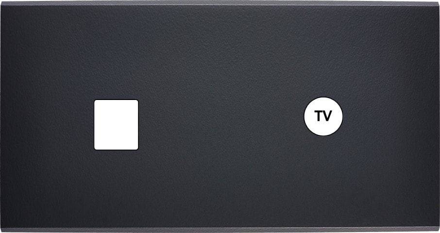 MODELEC - Façade Confidence Laiton Noir Double Horizontale 3 Basculeurs PC Magnetique