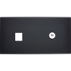 MODELEC - Façade Confidence Laiton Noir Double Horizontale 3 Basculeurs PC Magnetique
