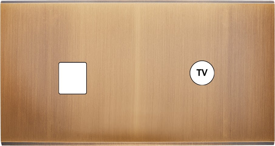 MODELEC - Façade Confidence Laiton Bronze Double Horizontale 3 Basculeurs PC