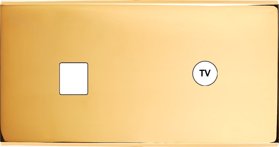 MODELEC - Façade Confidence Laiton Or Miroir Double Horizontale 3 Basculeurs PC Magnetique