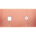 MODELEC - Façade Confidence Laiton Cuivre Satine Double Horizontale 3 Basculeurs PC à Vis