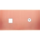 MODELEC - Façade Confidence Laiton Cuivre Satine Double Horizontale 3 Basculeurs PC Magnet