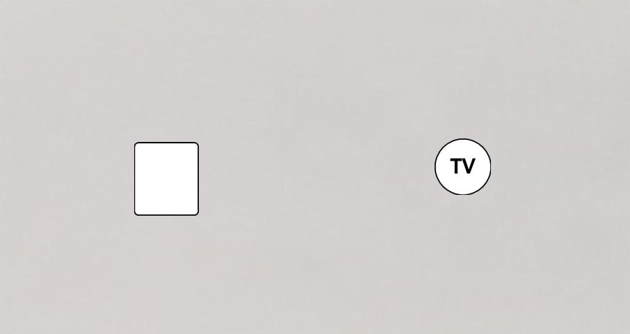 MODELEC - Façade Empreintes PLAN Blanc Double Horizontale Média Prise TV, magnétique