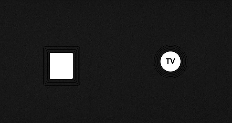 MODELEC - Façade Empreintes VOLUME Noir Double Horizontale Média Prise TV, magnétique