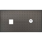 MODELEC - Façade Empreintes POINT Canon de Fusil Double Horizontale Média Prise TV, mag