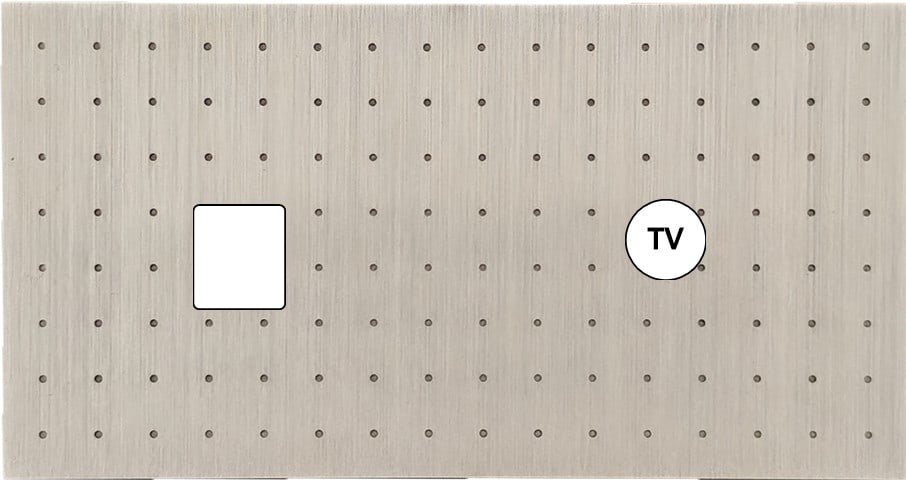 MODELEC - Façade Empreintes POINT Nickel Satiné Double Horizontale Média Prise TV, mag