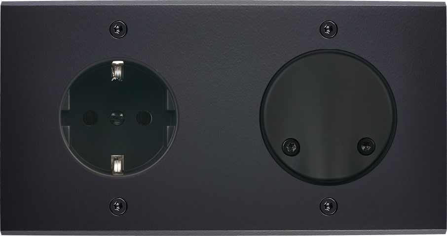 MODELEC - Façade Confidence Laiton Noir Mat Double Horizontale PCK SC Vis