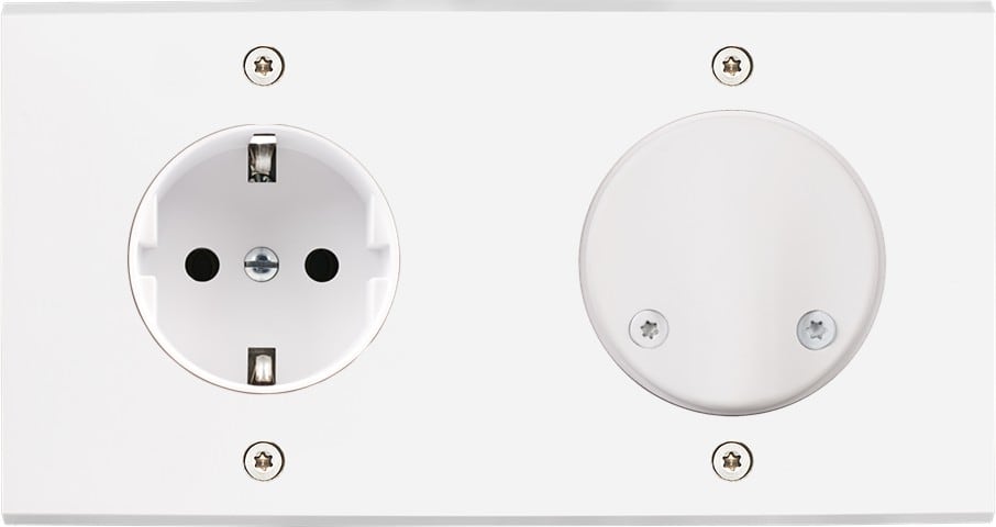 MODELEC - Façade Confidence Laiton Blanc Double Horizontale PCK SC Vis