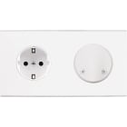 MODELEC - Façade Confidence Laiton Blanc Double Horizontale PCK SC Magnetique
