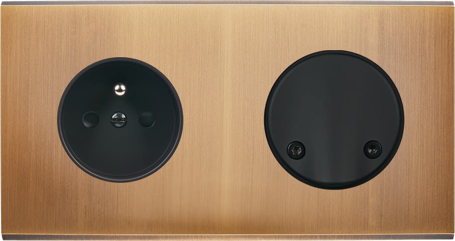 MODELEC - Façade Confidence Laiton Bronze Double Horizontale PC SC