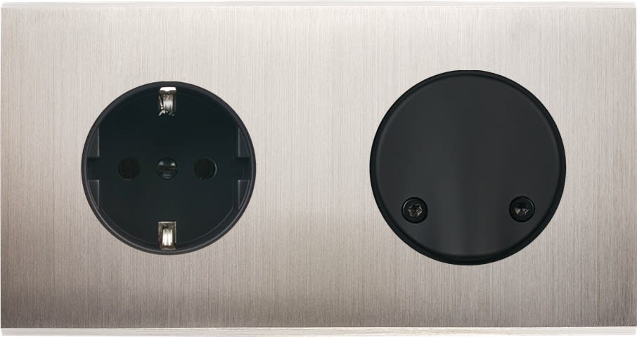 MODELEC - Façade Confidence Laiton Nickel Satine Double Horizontale PCK Sc