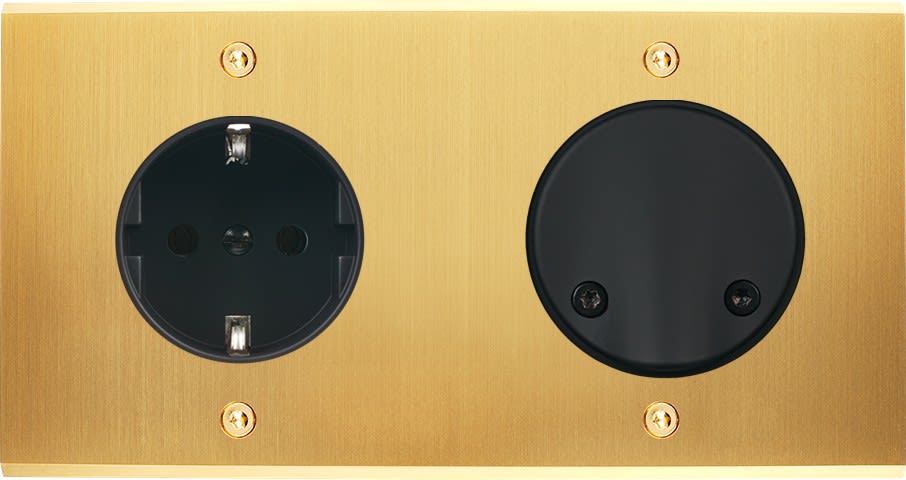 MODELEC - Façade Confidence Laiton Satine Double Horizontale PCK SC Vis