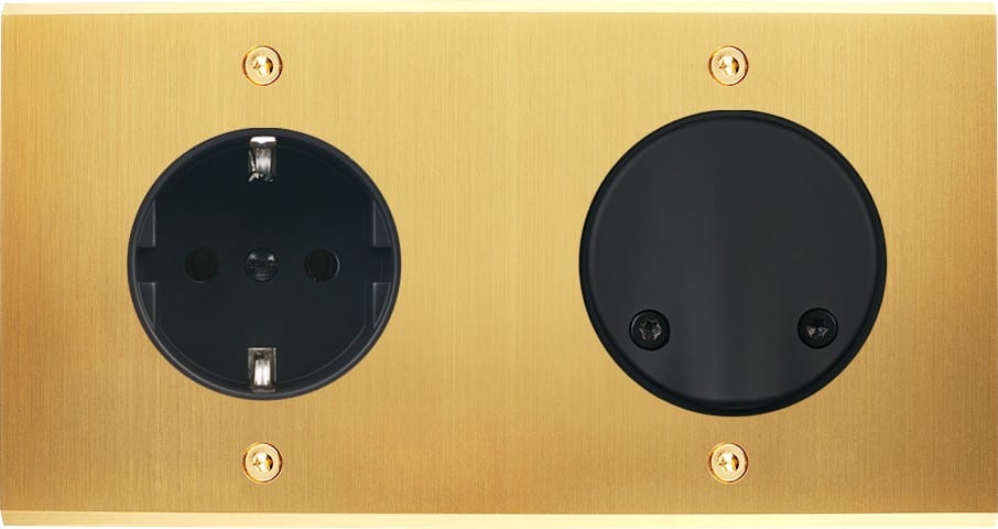 MODELEC - Façade Confidence Laiton Satine Double Horizontale PCK SC Vis