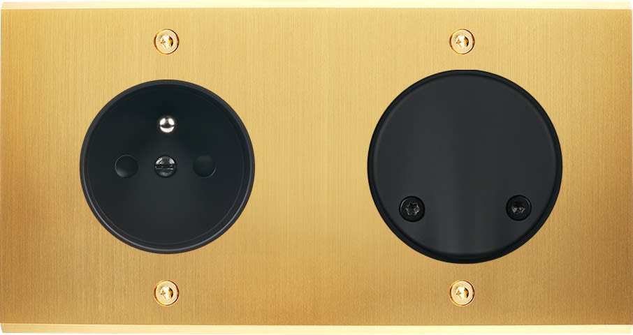 MODELEC - Façade Confidence Laiton Satine Double Horizontale PC SC Vis