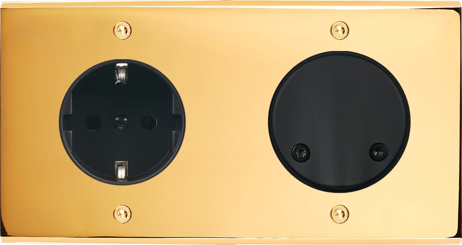 MODELEC - Façade Confidence Laiton Or Miroir Double Horizontale PCK SC à Vis