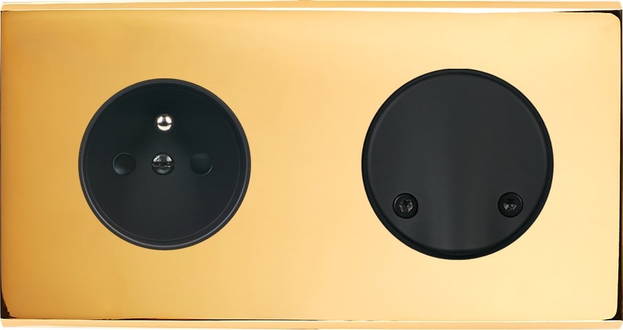 MODELEC - Façade Confidence Laiton Or Miroir Double Horizontale PC SC Magnetique