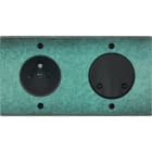MODELEC - Façade Fascination Laiton Jade Double Horizontale PC SC Vis