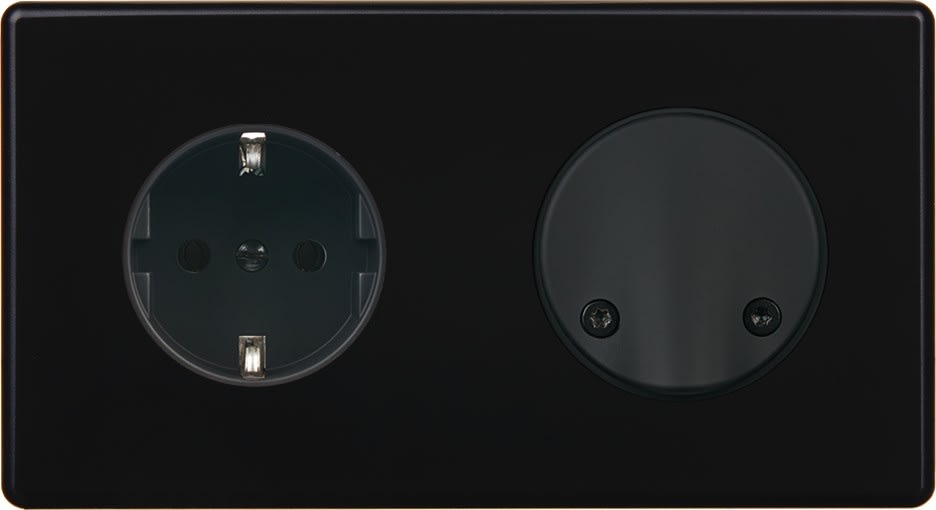 MODELEC - Façade Hitera Noir Soft Touch Double Horizontale PCK Sc