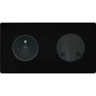 MODELEC - Façade "M" Noir Mat Double Horizontale 1 Prise SC magnétique