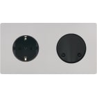 MODELEC - Façade "M" Nickel Sable Double Horizontale 1 Prise Schuko SC magnétique