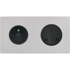 MODELEC - Façade "M" Nickel Sable Double Horizontale 1 Prise SC magnétique