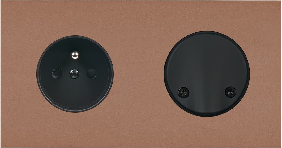 MODELEC - Façade Désir Moka Mat Double Horizontale PC Sc