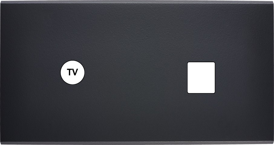 MODELEC - Façade Confidence Laiton Noir Mat Double Horizontale C1 M1