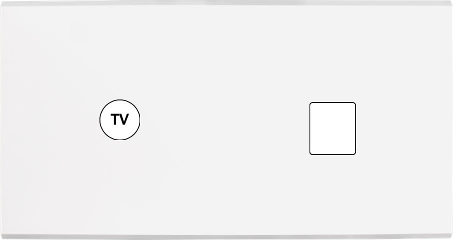 MODELEC - Façade Confidence Laiton Blanc Mat Double Horizontale C1 M1