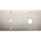 MODELEC - Façade Confidence Laiton Nickel Satine Double Horizontale C1 M1 à Vis