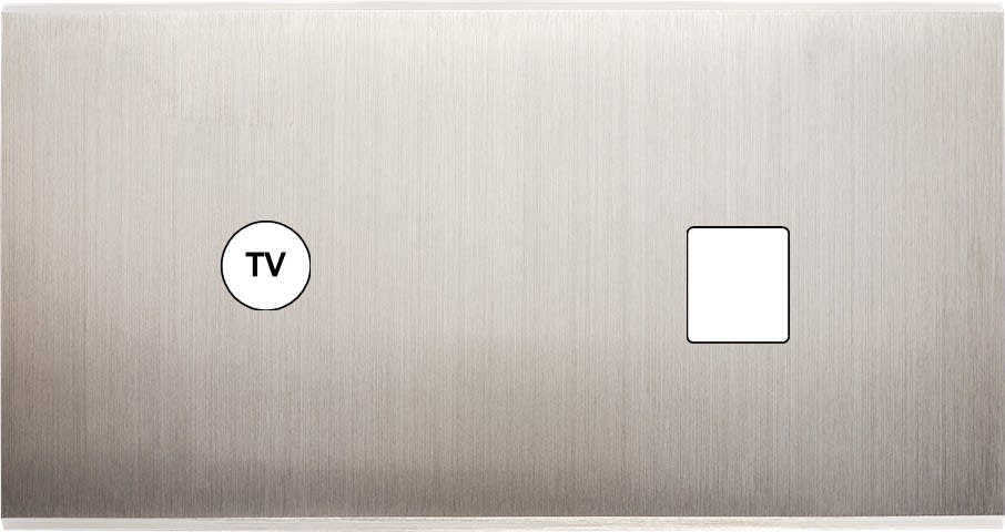 MODELEC - Façade Confidence Laiton Nickel Satine Double Horizontale C1 M1