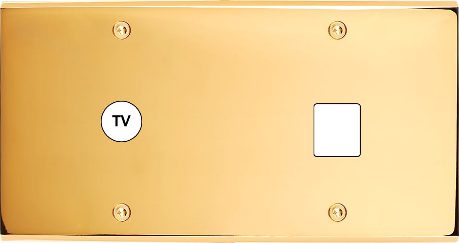 MODELEC - Façade Confidence Laiton Or Miroir Double Horizontale C1 M1 à Vis