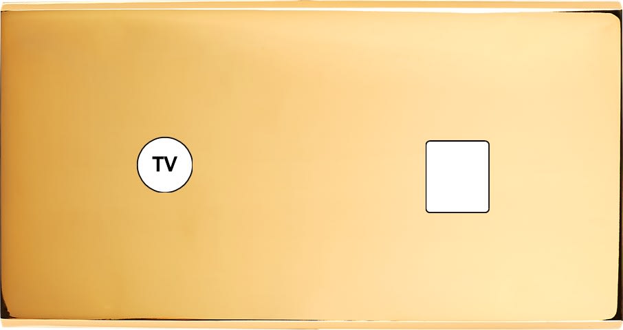 MODELEC - Façade Confidence Laiton Or Miroir Double Horizontale C1 M1 Magnetique