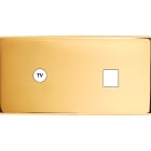 MODELEC - Façade Confidence Laiton Or Miroir Double Horizontale C1 M1 Magnetique