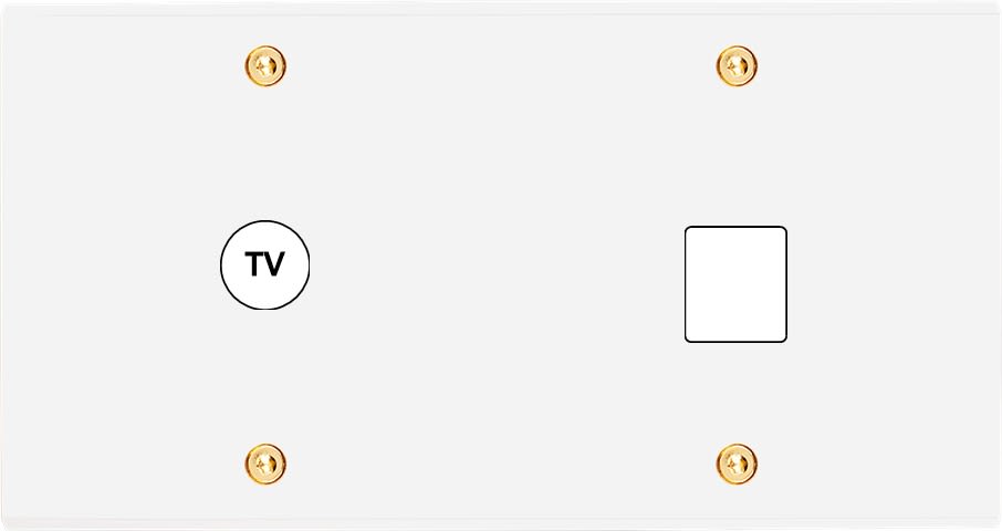 MODELEC - Façade Confidence Laiton Blanc Email Double Horizontale C1 M1 à Vis