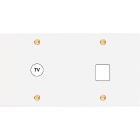 MODELEC - Façade Confidence Laiton Blanc Email Double Horizontale C1 M1 à Vis