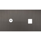 MODELEC - Façade Empreintes PLAN Canon de Fusil Double Horizontale Prise TV 1 Média, magn