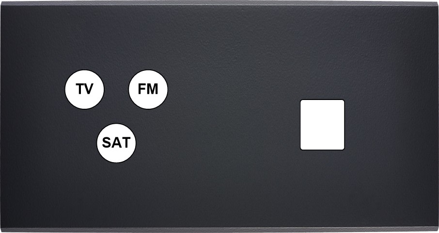 MODELEC - Façade Confidence Laiton Noir Mat Double Horizontale C3 M1