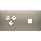 MODELEC - Façade Confidence Laiton Acier Brosse Double Horizontale C3 M1 A Aimant