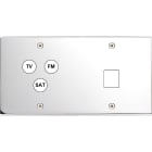 MODELEC - Façade Confidence Laiton Chrome Double Horizontale C3 M1 à Vis