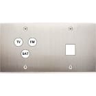 MODELEC - Façade Confidence Laiton Nickel Satine Double Horizontale C3 M1 à Vis