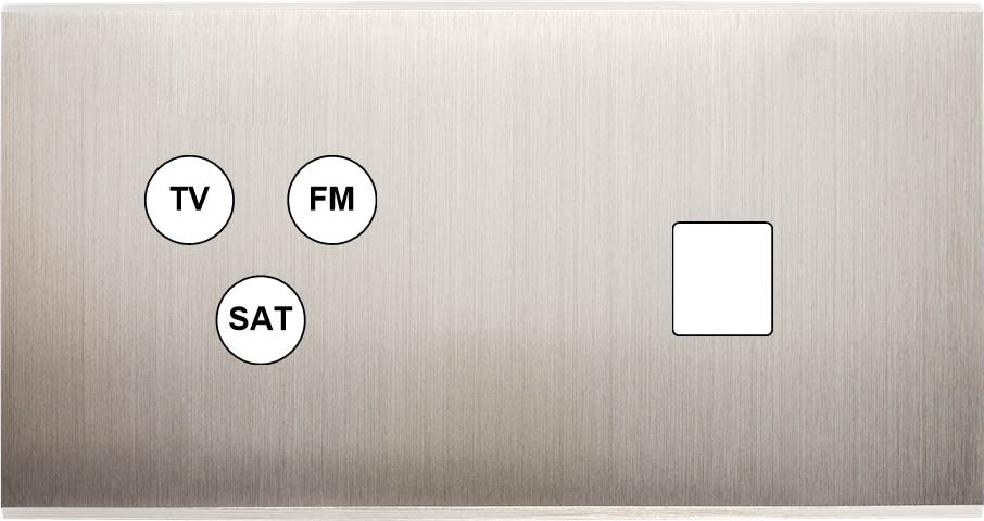 MODELEC - Façade Confidence Laiton Nickel Satine Double Horizontale C3 M1