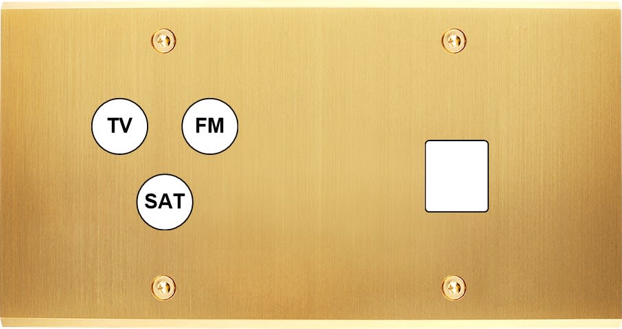 MODELEC - Façade Confidence Laiton Satine Double Horizontale C3 M1 Vis