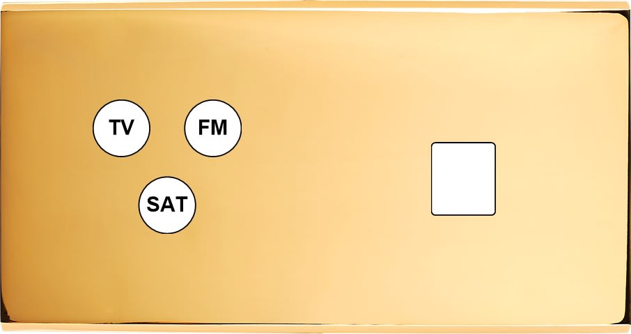 MODELEC - Façade Confidence Laiton Or Miroir Double Horizontale C3 M1