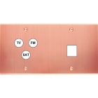MODELEC - Façade Confidence Laiton Cuivre Satine Double Horizontale C3 M1 Vis