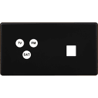 MODELEC - Façade Hitera Noir Soft Double Horizontale C3 M1