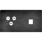 MODELEC - Façade "M" Acier Verni Double Horizontale 1 Tv-Fm-Sat 1 Media magnétique